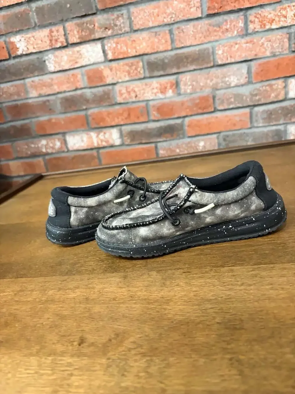 Hey Dude Wally Toddler Galaxy Black Multi Glow Slip On Shoes